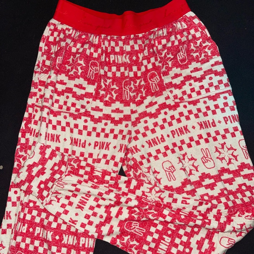 XS pink thermal sleep joggers